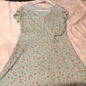 Blue floral dress